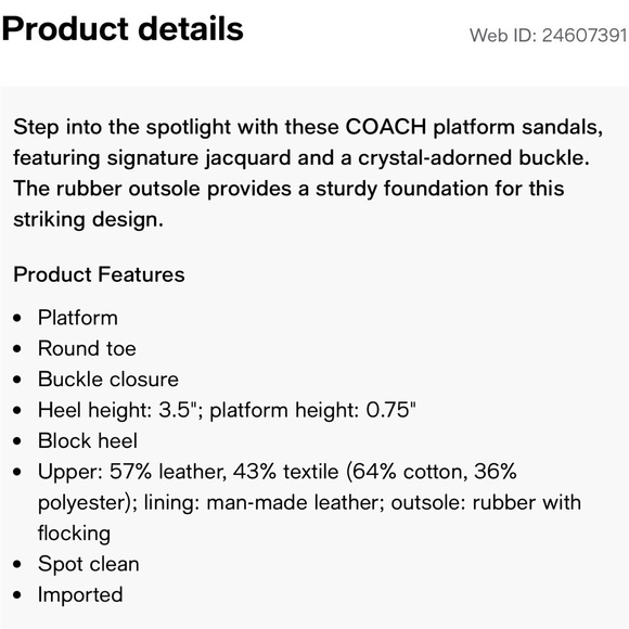 Signature Crystal Platform Sandal Coach 2026 - Picture 6 of 6